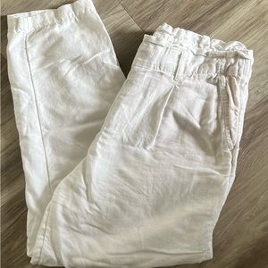 Loft white linen pants